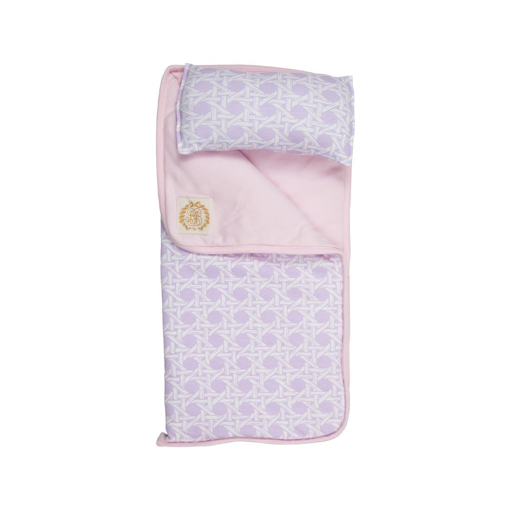 Dolly's Sleeping Bag - Ocean Club Cane with Palm Beach Pink | The Beaufort Bonnet Company