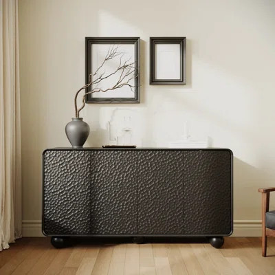 Sideboard Buffet Cabinet With Curved Profile, TV Console, And Large Storage For Dining, Kitchen, And Living Rooms | Wayfair North America
