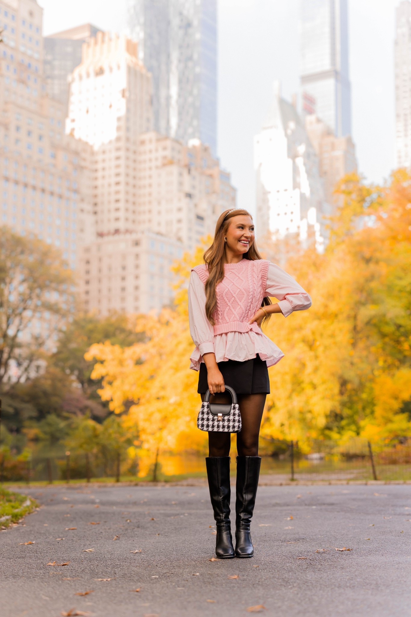 The perfect fall day in New York City💞🫶🏼 sharing my pink and black outfit worn this week!

#LTKFindsUnder100 #LTKootd #LTKFindsUnder50