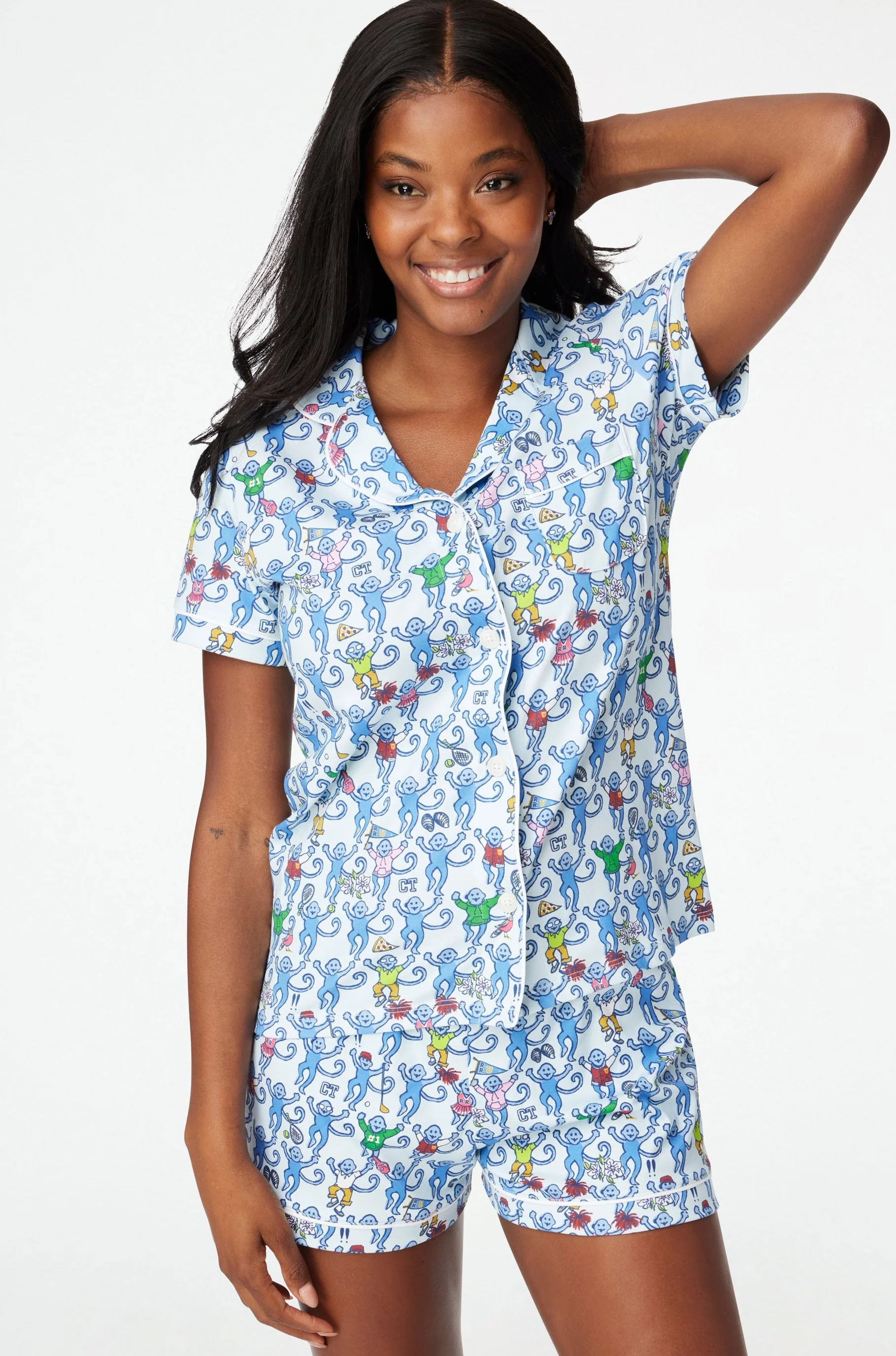 Greenwich Monkey Polo Pajamas| Roller Rabbit | Roller Rabbit