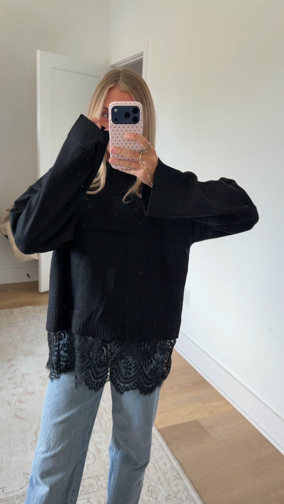 Amazon size small Womens Lace Trim Sweater Long Sleeve Oversized Knit Pullover Top
Asymmetric Lace Hem, Wide Sleeve, Crew Neck, Soft Cozy Fabric, Loose Fit, Fall Winter Casual Daily Outfits

#LTKootd #LTKSeasonal #LTKSaleAlert