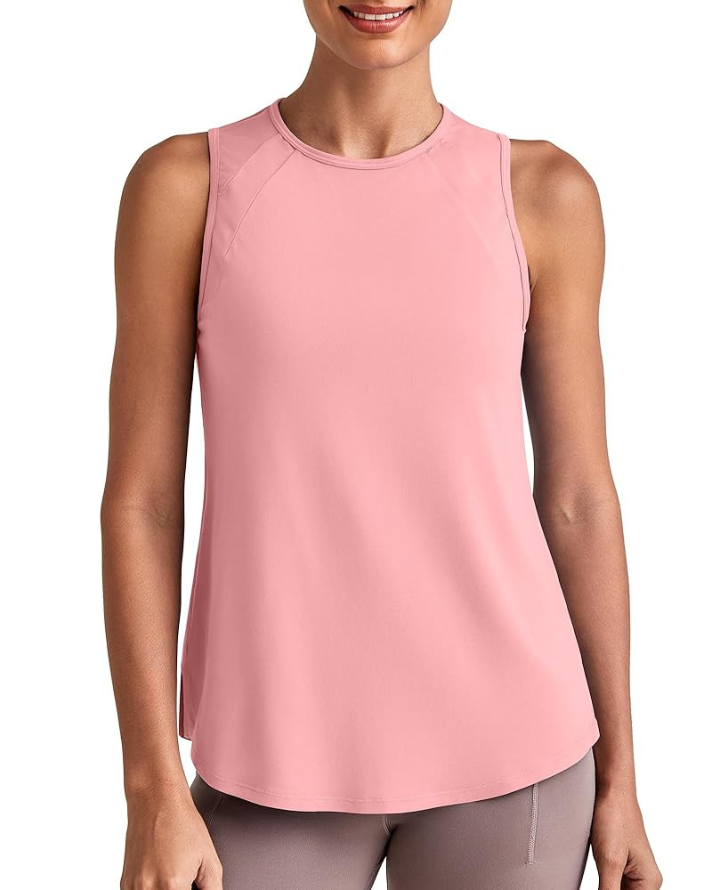 G4Free Lightweight Workout Tank Tops for Women High Neck Athletic Long Tanks Sleeveless Summer Ru... | Amazon (US)