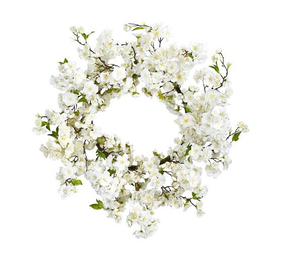 Faux Cherry Blossom Wreath | Pottery Barn (US)