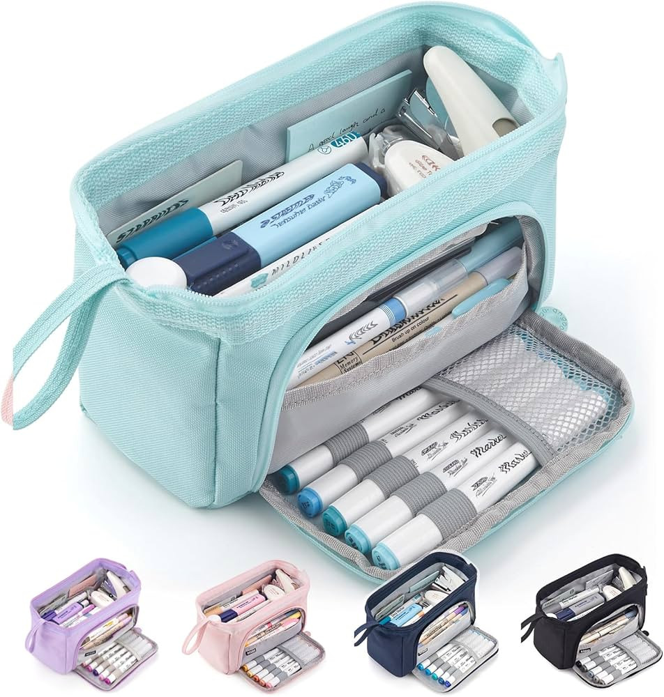 HVOMO Pencil Case Pencil Pouch Pen Bag for Teen Girl Boy Men Women Adult | Amazon (US)