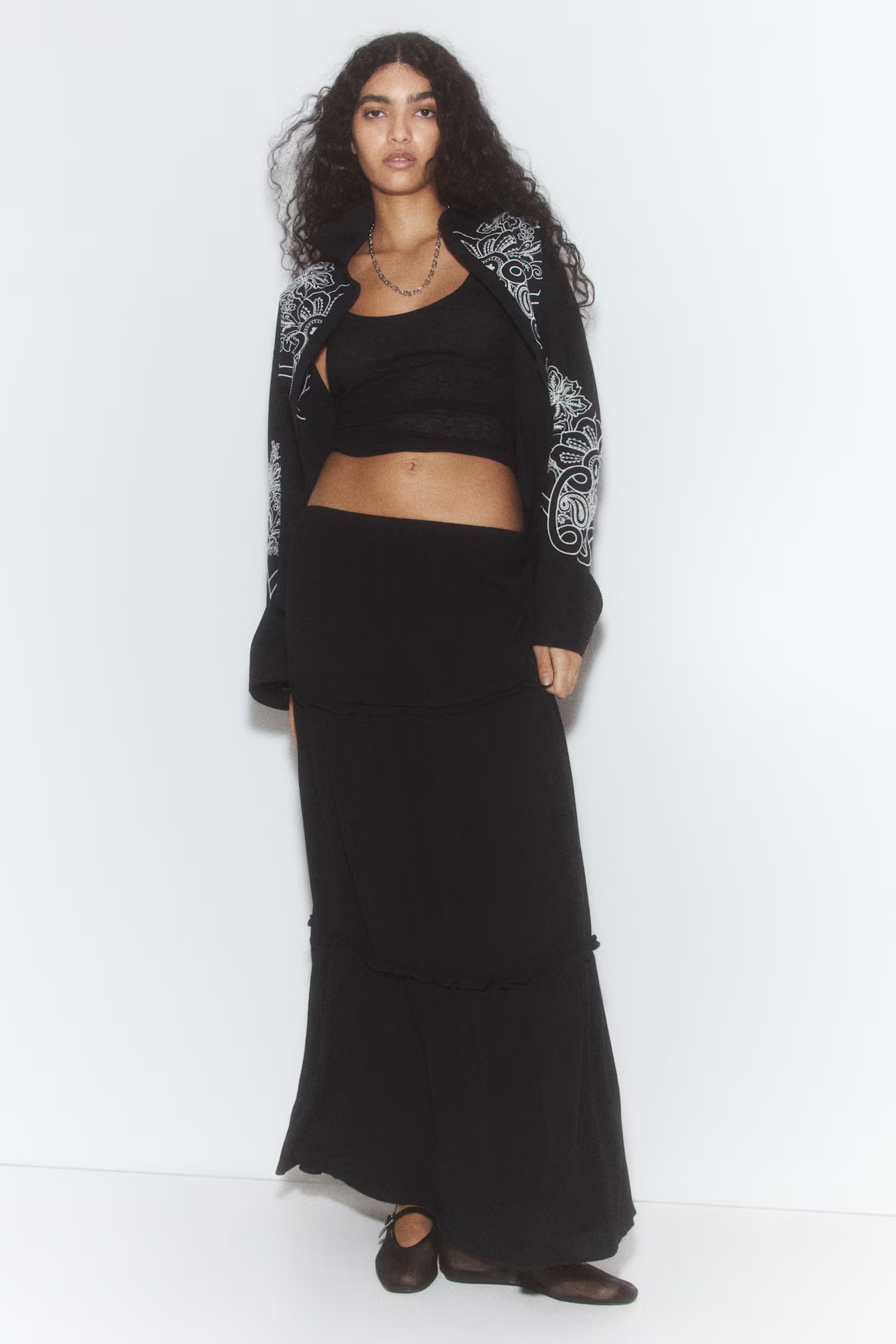 Crinkled maxi skirt | H&M (UK, MY, IN, SG, PH, TW, HK)