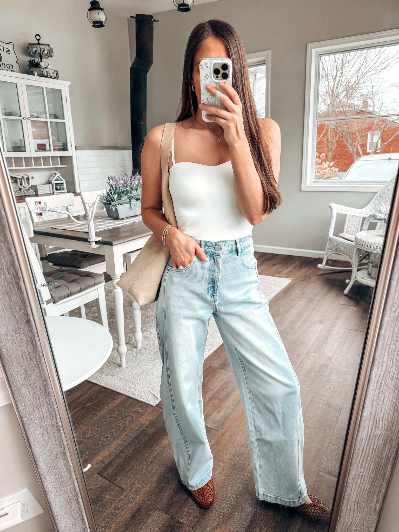 These Amazon jeans are so good! Wearing 0 
Tanks wearing size small 
-Barrel jeans 24% off plus use code CROP10PANTS for an extra 10% off at checkout 
-Tank top 10% off plus use code: BRA1OTOP for an extra 10% pff at checkout 

#LTKootd #LTKSaleAlert #LTKgrwm