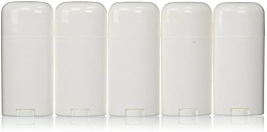 Deodorant Container Oval Empty 2.65oz/30ml - Twist-Up Refillable Plastic Tube for DIY Deodorants,... | Amazon (US)
