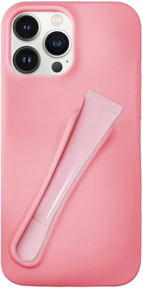 Lip Gloss Phone 15 Pro Max Case - Premium Silky Silicone Lip and Phone Case with Puffy Back and T... | Amazon (US)