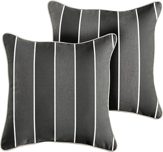 Mozaic Company AMPS111181 Indoor Outdoor Sunbrella Square Pillow with Corded Edges, Set of 2, 20 ... | Amazon (US)