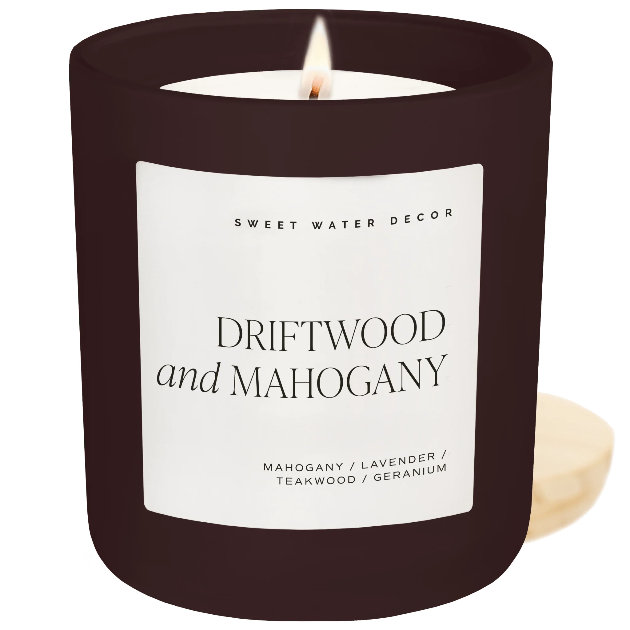 Driftwood and Mahogany Soy Candle | Earthy Candle for Home | Sweet Water Decor, LLC