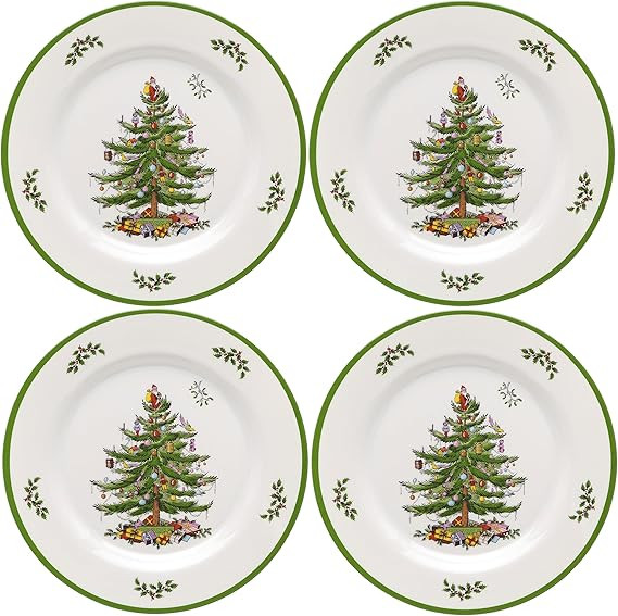 Spode Christmas Tree Melamine Set of 4 Dinner Plates | Amazon (US)