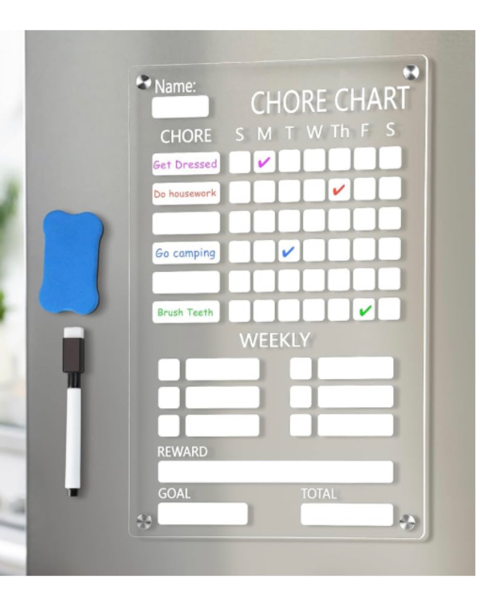 We were looking for a way to keep our kids on task and learn a little responsibility this summer so we purchased this set of acrylic chore charts for the kids and love them! The quality and layout are great- highly recommend! 

#LTKFindsUnder50 #LTKKids #LTKFamily