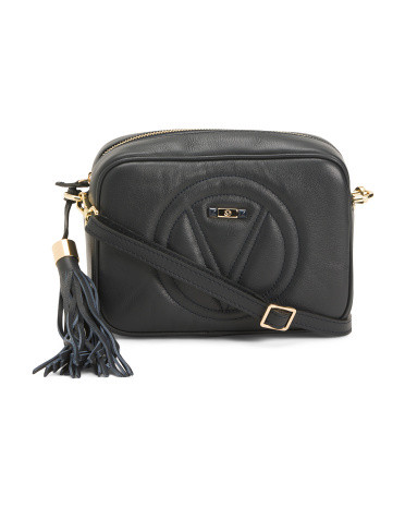 Made In Italy Leather Mia Signature Crossbody | TJ Maxx