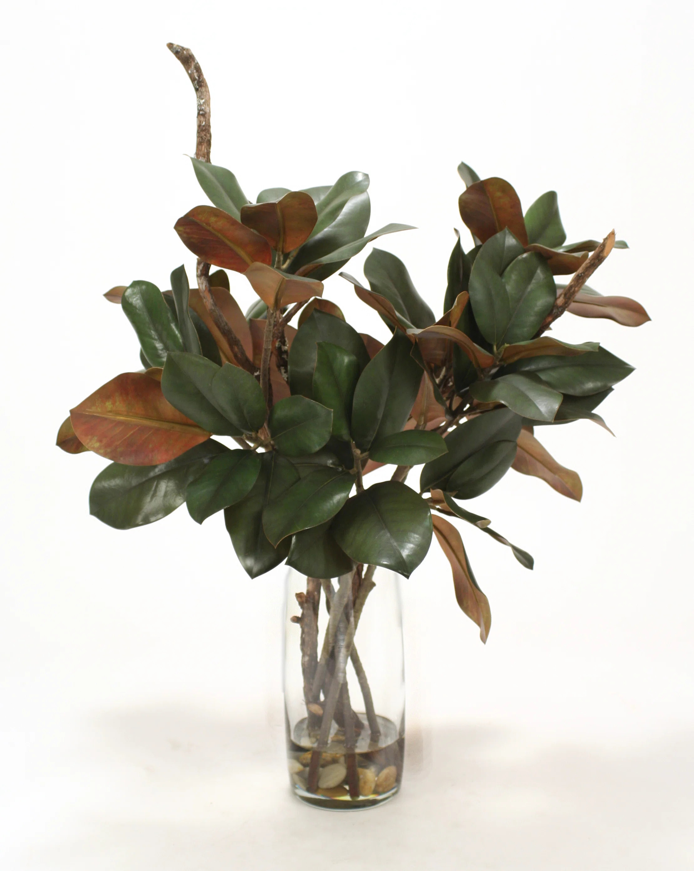 36'' Faux Magnolia Plant in Glass Vase | Wayfair North America