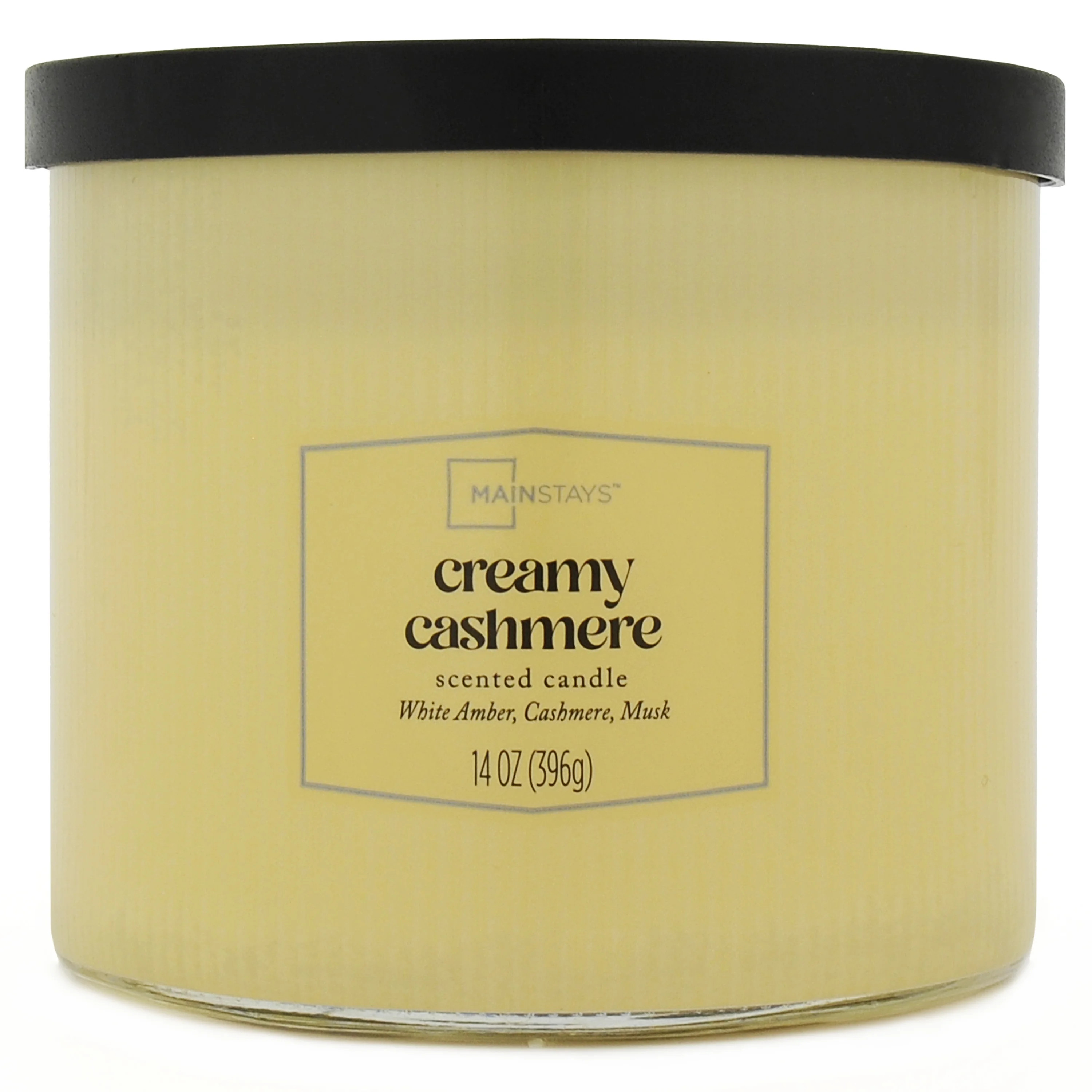 Mainstays Textured Wrapped Candle Creamy Cashmere, 14 Ounce | Walmart (US)