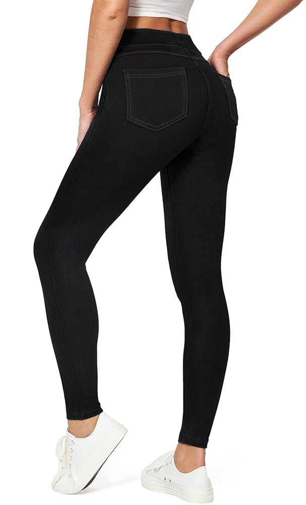 IUGA Stretchy Jeans for Women High Waist Jeggings Tummy Control Skinny Jeans Pull on Leggings wit... | Amazon (US)