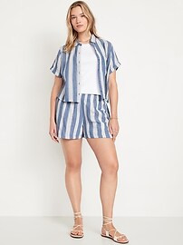 High-Waisted Crinkle Gauze Shorts -- 4-inch inseam | Old Navy (US)