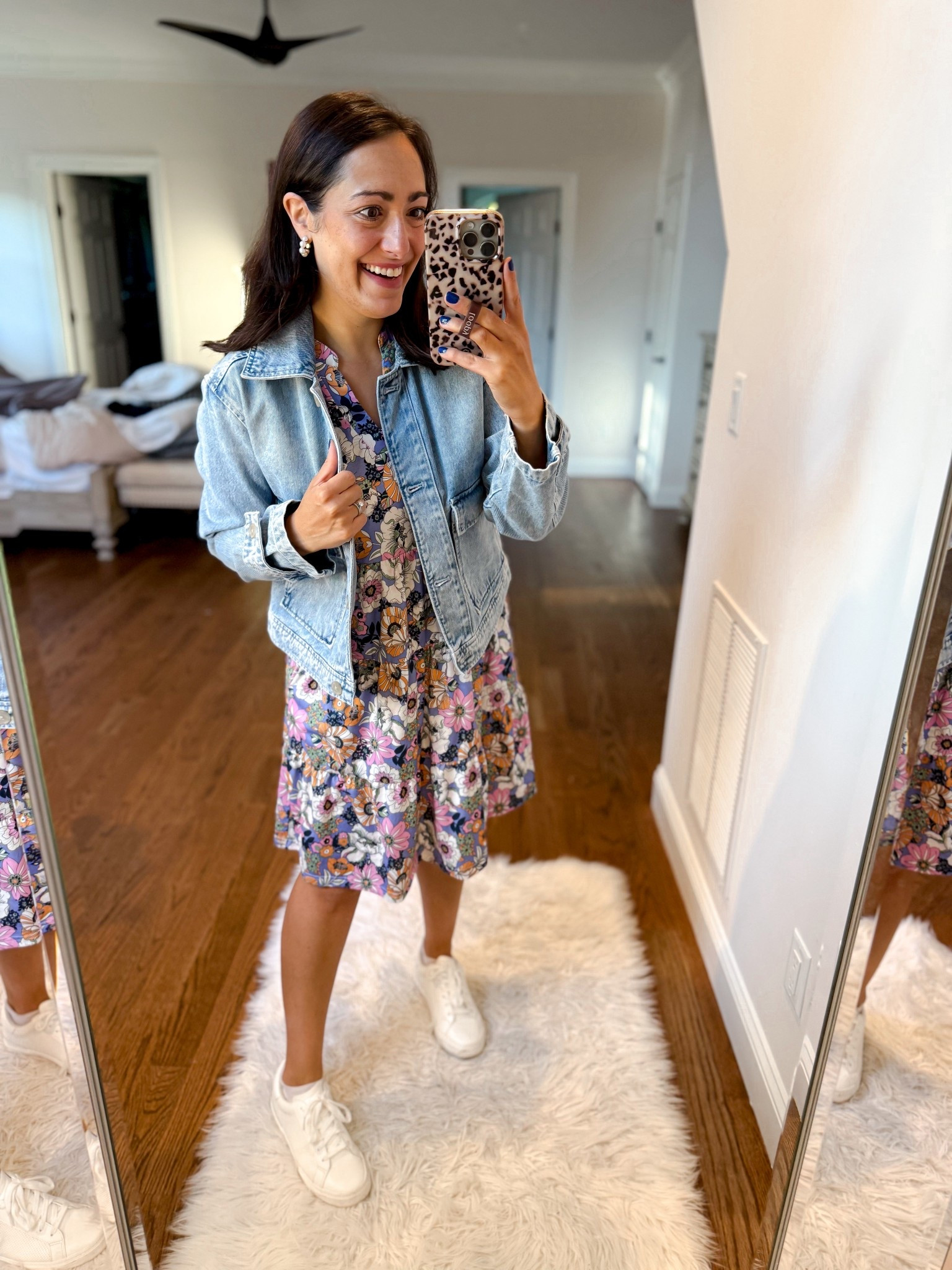 Teacher outfit 
Denim jacket: XS
Dress: small
Sneakers: tts

#LTKStyleTip #LTKWorkwear #LTKFindsUnder50