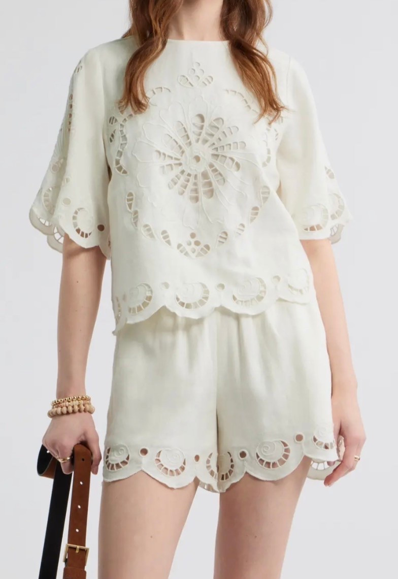 Eyelet matching set
Vacation outfit 
Summer outfit

#LTKgrwm #LTKootd