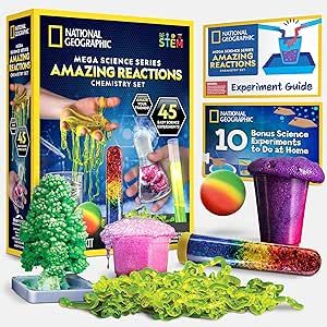 NATIONAL GEOGRAPHIC Amazing Chemistry Set - Chemistry Kit with 45 Science Experiments Including C... | Amazon (US)