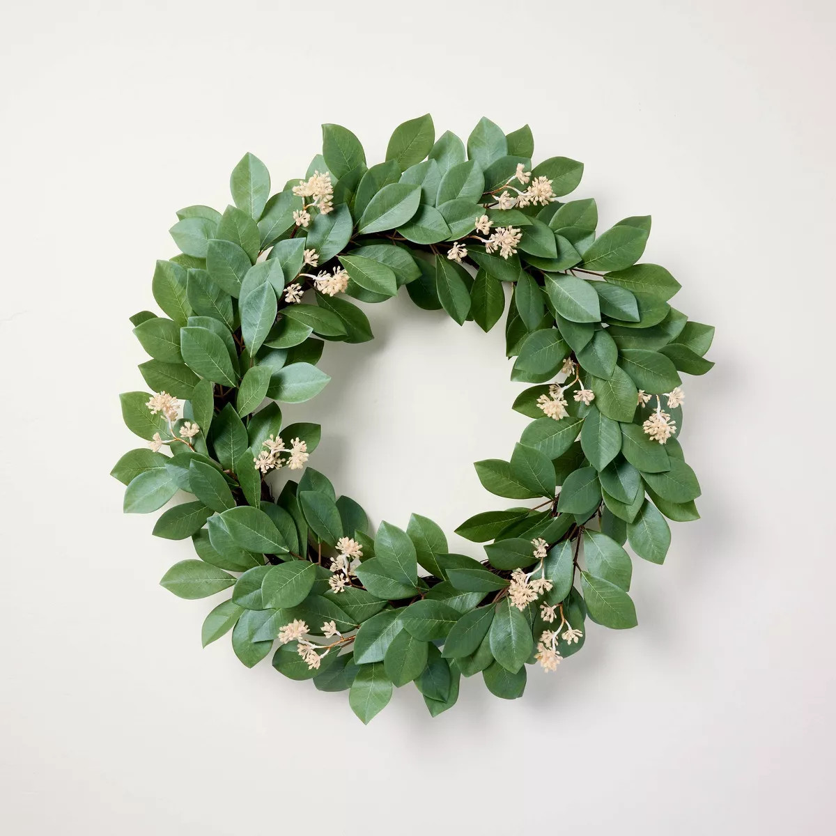 26" Faux Pomegranate Leaf Wreath - Hearth & Hand™ with Magnolia | Target