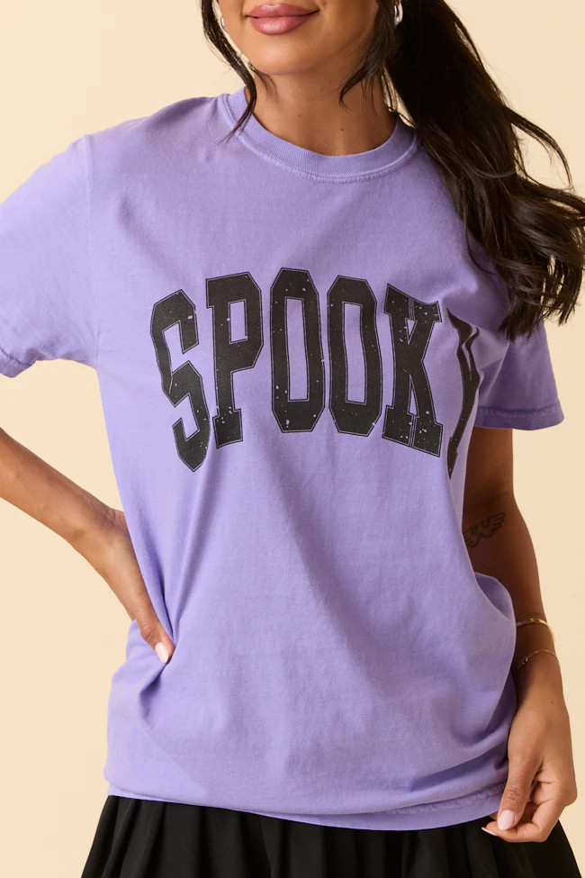 Spooky Block Violet Graphic Tee | Pink Lily