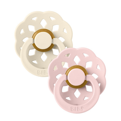 Set of 2 Bibs Boheme pacifiers - ergonomics and design - Ivory and Blossom | Trouva (Global)