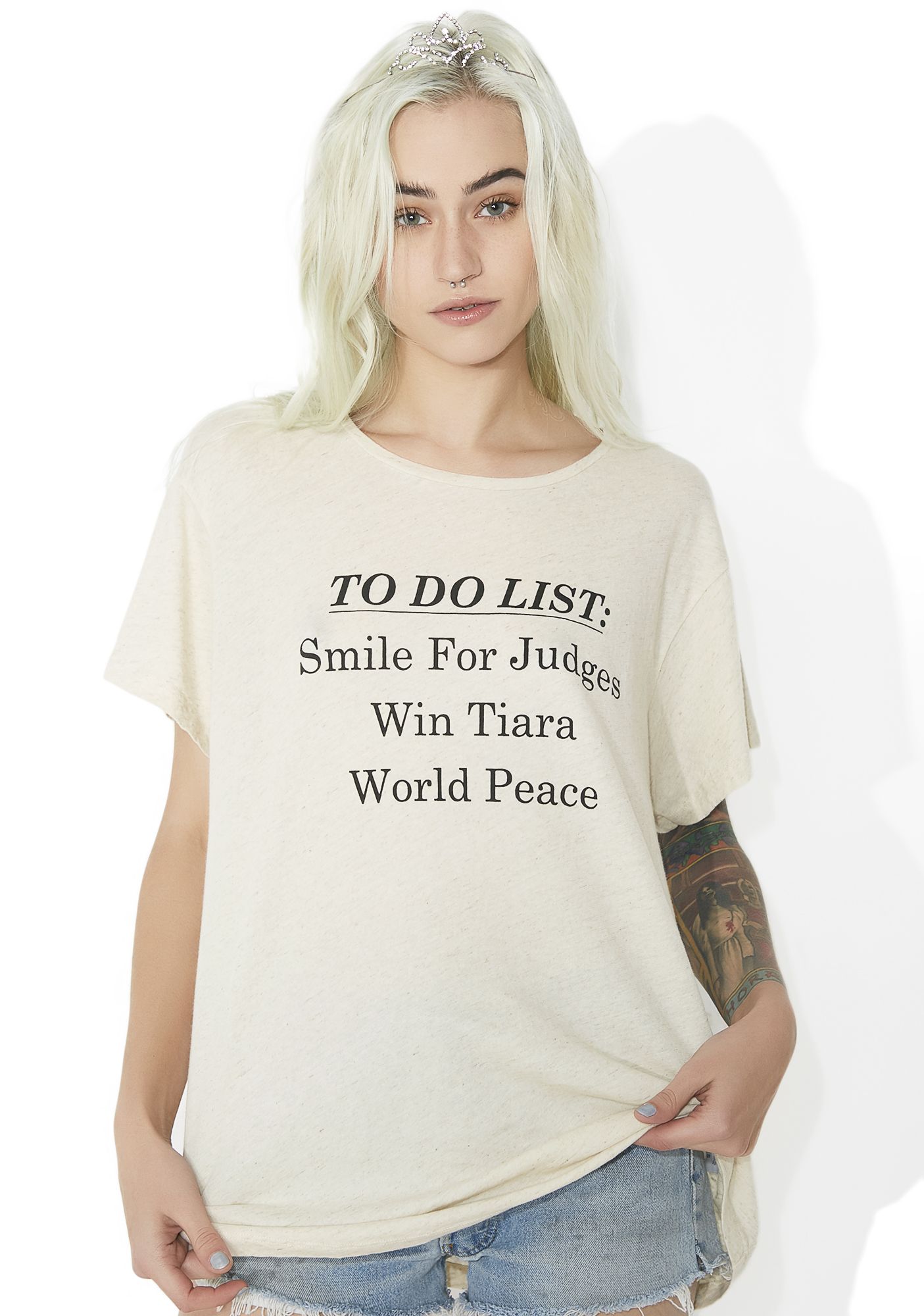 Wildfox Couture Pageant List Tee | Dolls Kill