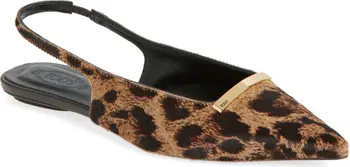 Tod's Barretta Genuine Calf Hair Pointed Toe Slingback Flat (Women) | Nordstrom | Nordstrom