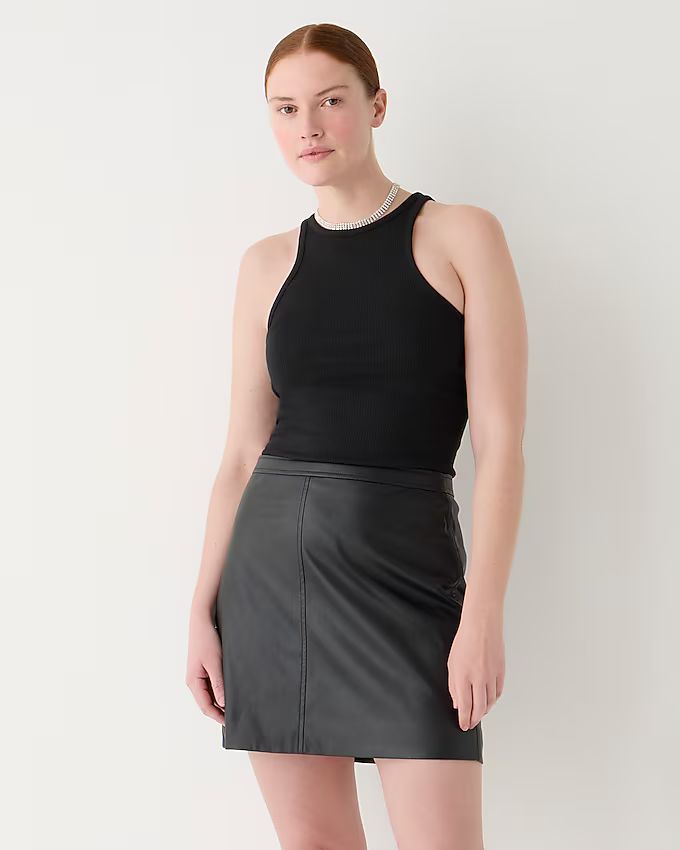 Faux-leather mini skirt | J.Crew US