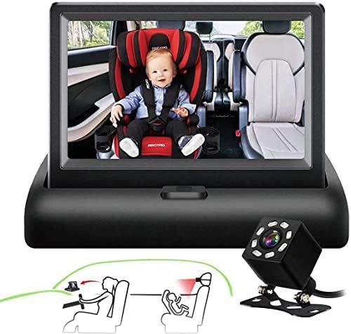 Baby Car Camera ,SAMFIWI Baby Car Mirror Safety Car Seat Mirror Camera and Monitor with Infrared ... | Amazon (US)