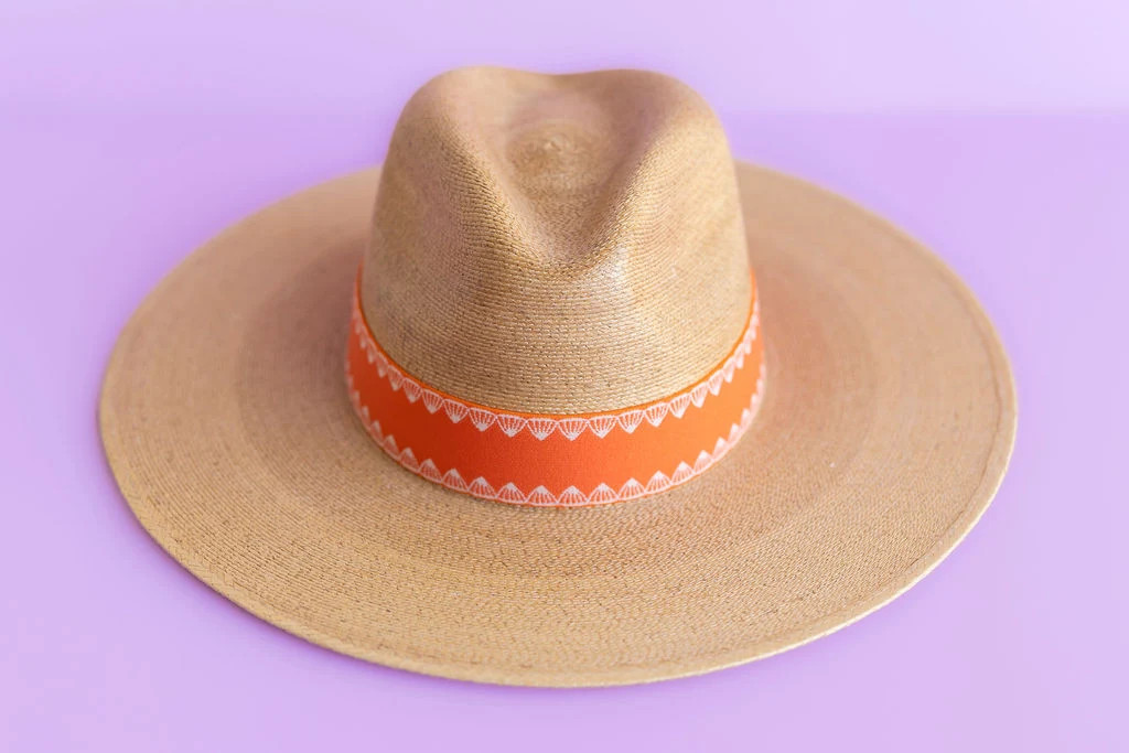 Orange and White Blanket Stitch Band | Bandette Bands