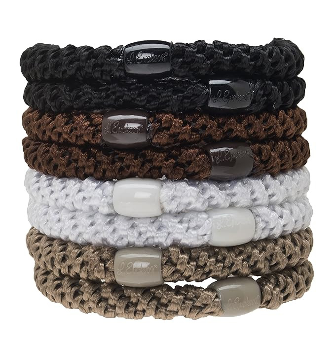 L. Erickson Grab & Go Ponytail Holders - Set of Eight, Neutral | Amazon (US)