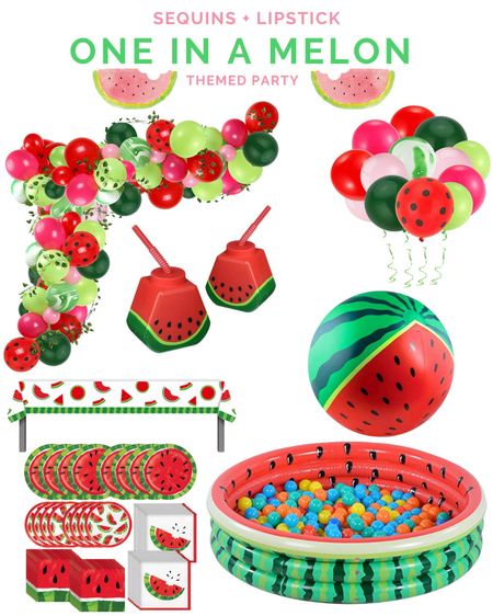 Watermelon themed party! Perfect kids party ideas, party supplies, one in a melon, first birthday, girls birthday, and summer birthdays 

#LTKparties #LTKSeasonal #LTKswim