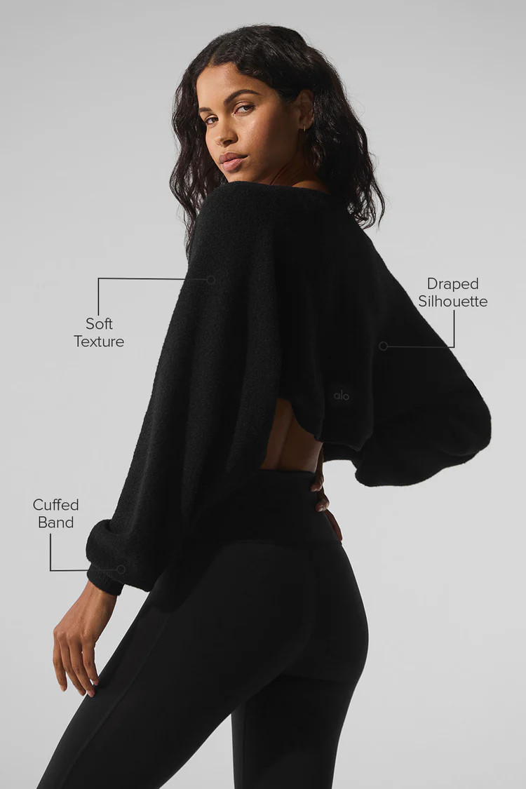 Snuggle Up Sweater Shawl - Black | Alo Yoga (US)
