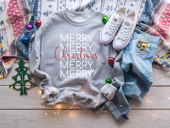 Merry Christmas Sweat, Christmas Sweatshirt, Happy New Year Sweatshirt | Etsy (US)