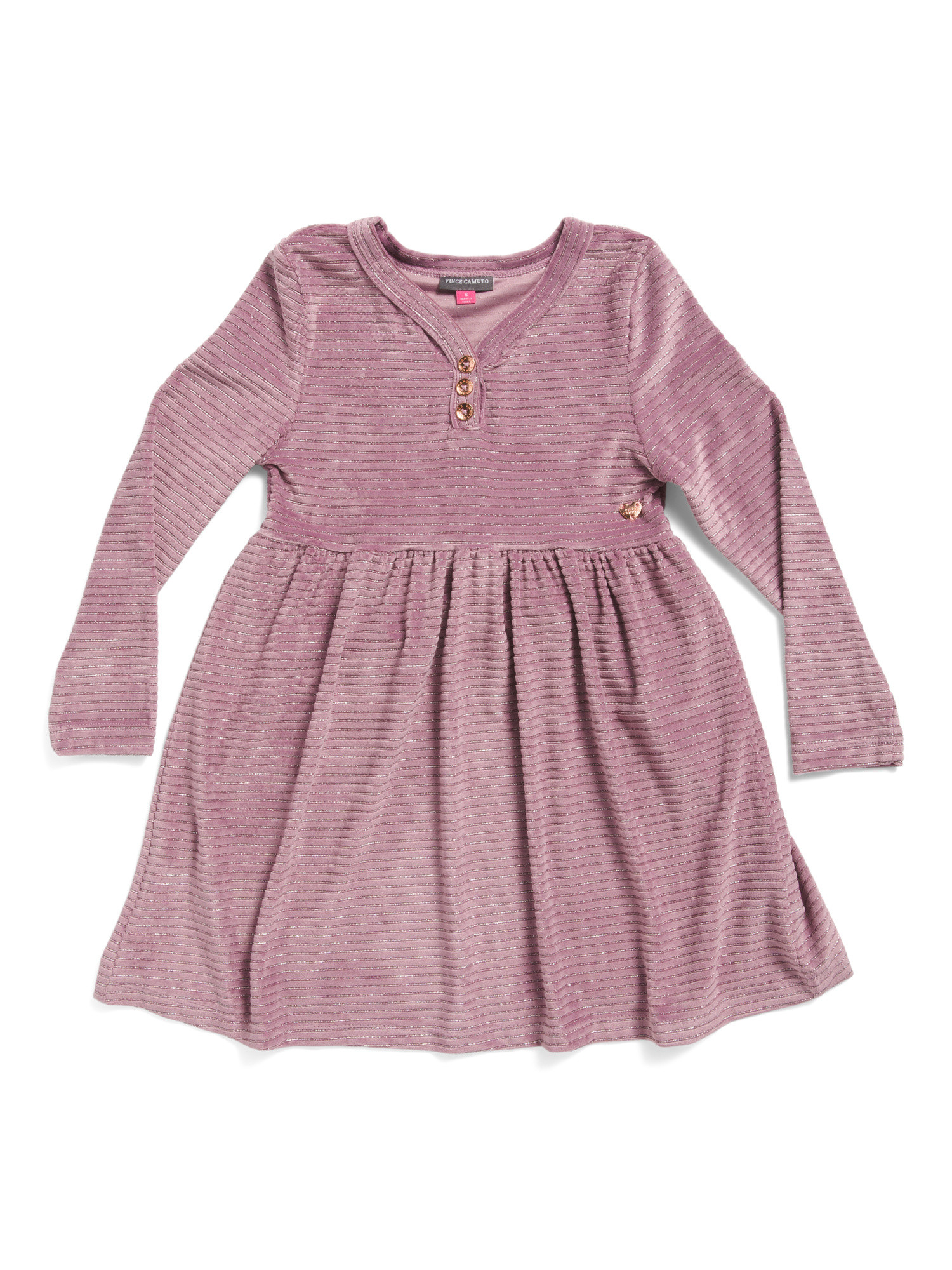Little Girls Ribbed Velour Dress | Marshalls