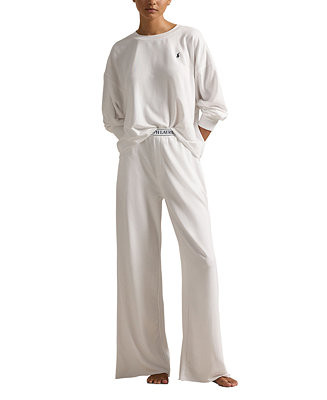 Women's 2-Piece Crewneck Top and Pants Pajama Set | Macy's