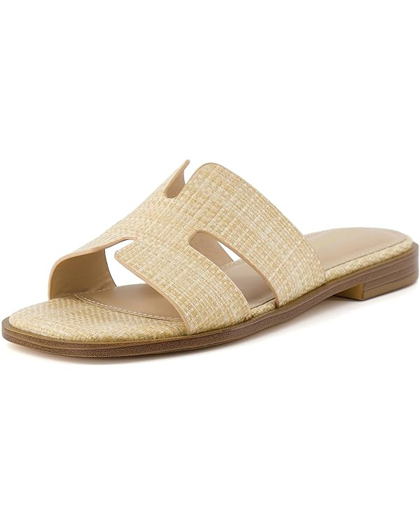 CUSHIONAIRE Women's Voyage slide sandal +Memory Foam, Wide Widths Available | Amazon (US)