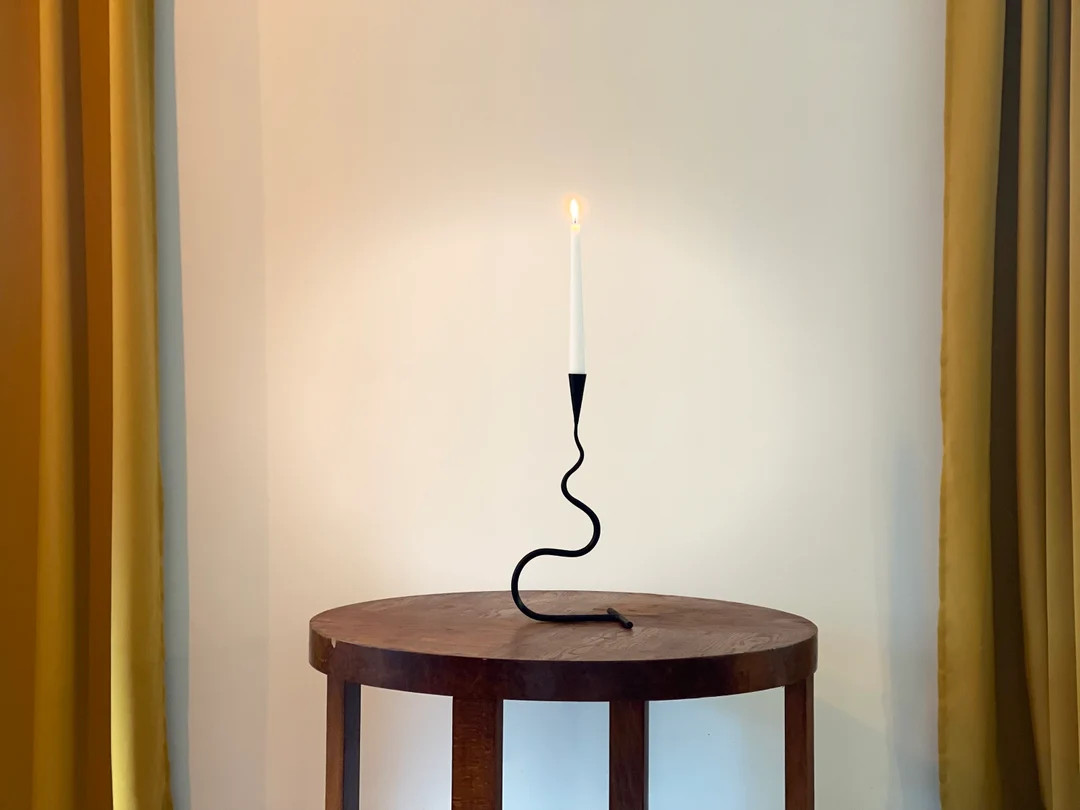 Forged Standing Type Candlestick, Wrought Iron, Hand Forged, Present, Decor , Blacksmit Made, Gif... | Etsy (US)