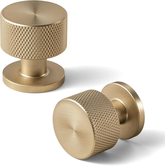 Goo-Ki Champagne Bronze Zinc Alloy Cabinet Knob - Single Hole Knurled Decorations Cabinet Pull Ha... | Amazon (US)