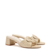 Flora Mule In Gold Metallic Raffia | Larroude