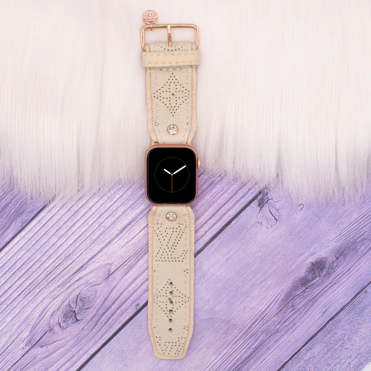 Limited Edition Sivella Band in Upcycled LV Monogram Sandy Mahina with Cream | Spark*l