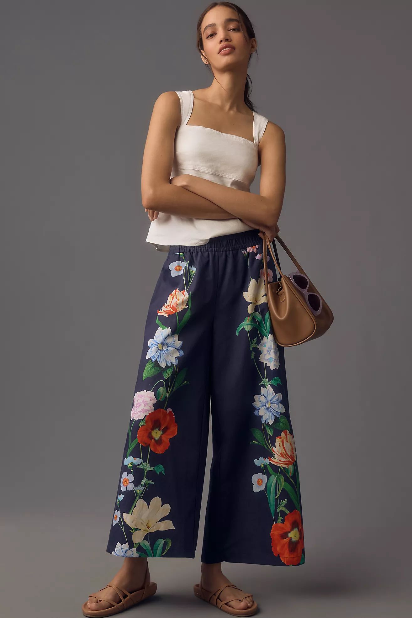 The Somerset Pull-On Pants: Printed Linen Edition | Anthropologie (US)