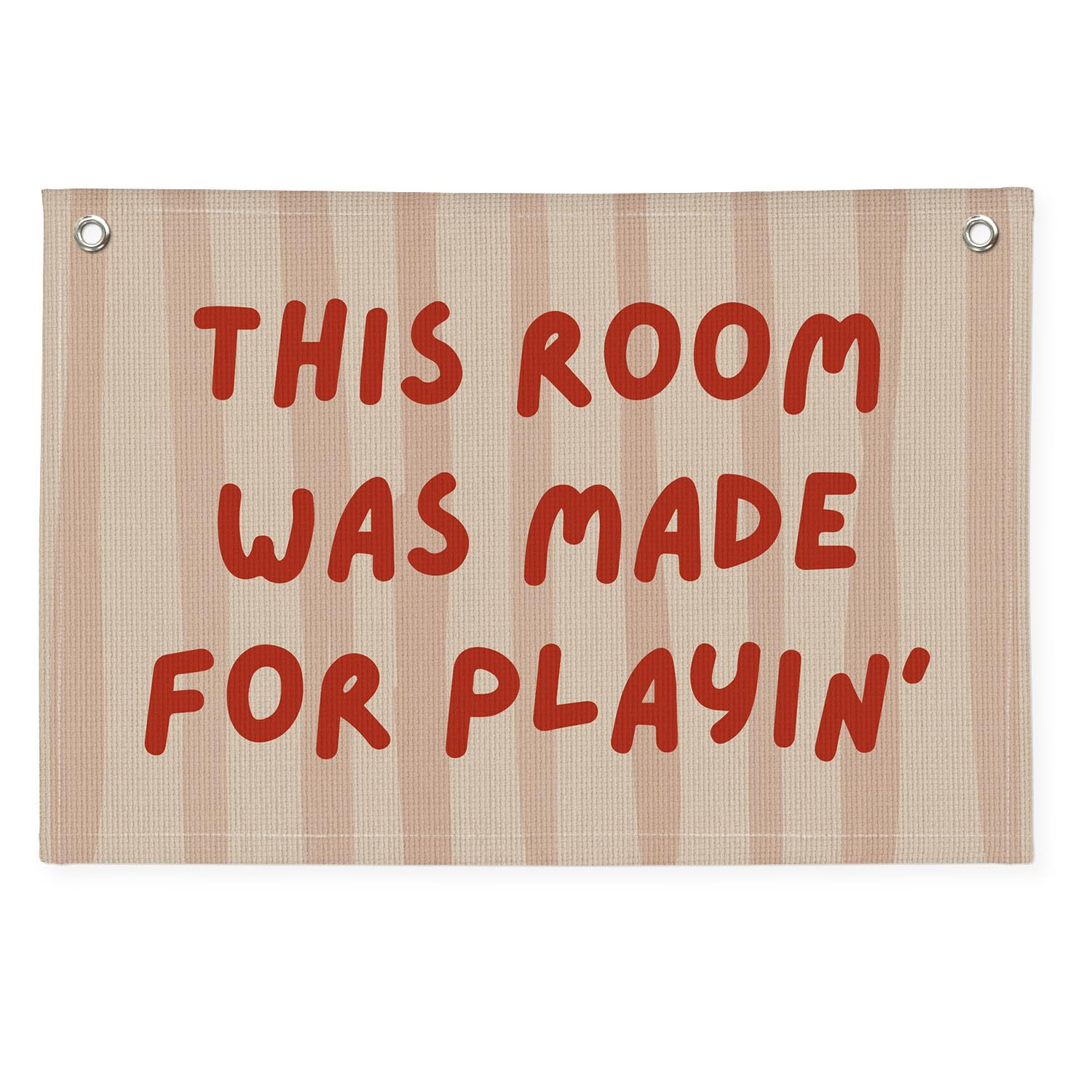 Playroom Decor Wall Banner "This Room Was Made For Playin'" 20x30 Inch - Nursery Canvas Art, Kids... | Amazon (US)
