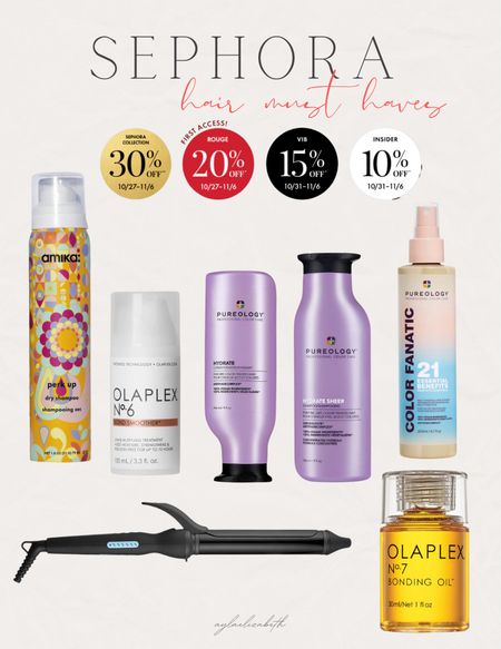 These are my all-time favorite hair products from Sephora that are currently a part of the Sephora sale! #pureology #amika #pureology #hair #sephora #sephorasale #sale 

#LTKHolidaySale #LTKbeauty #LTKsalealert