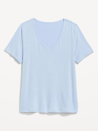 Luxe Ribbed Slub-Knit T-Shirt | Old Navy (US)