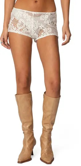 Peyson Sheer Lace Shorts | Nordstrom