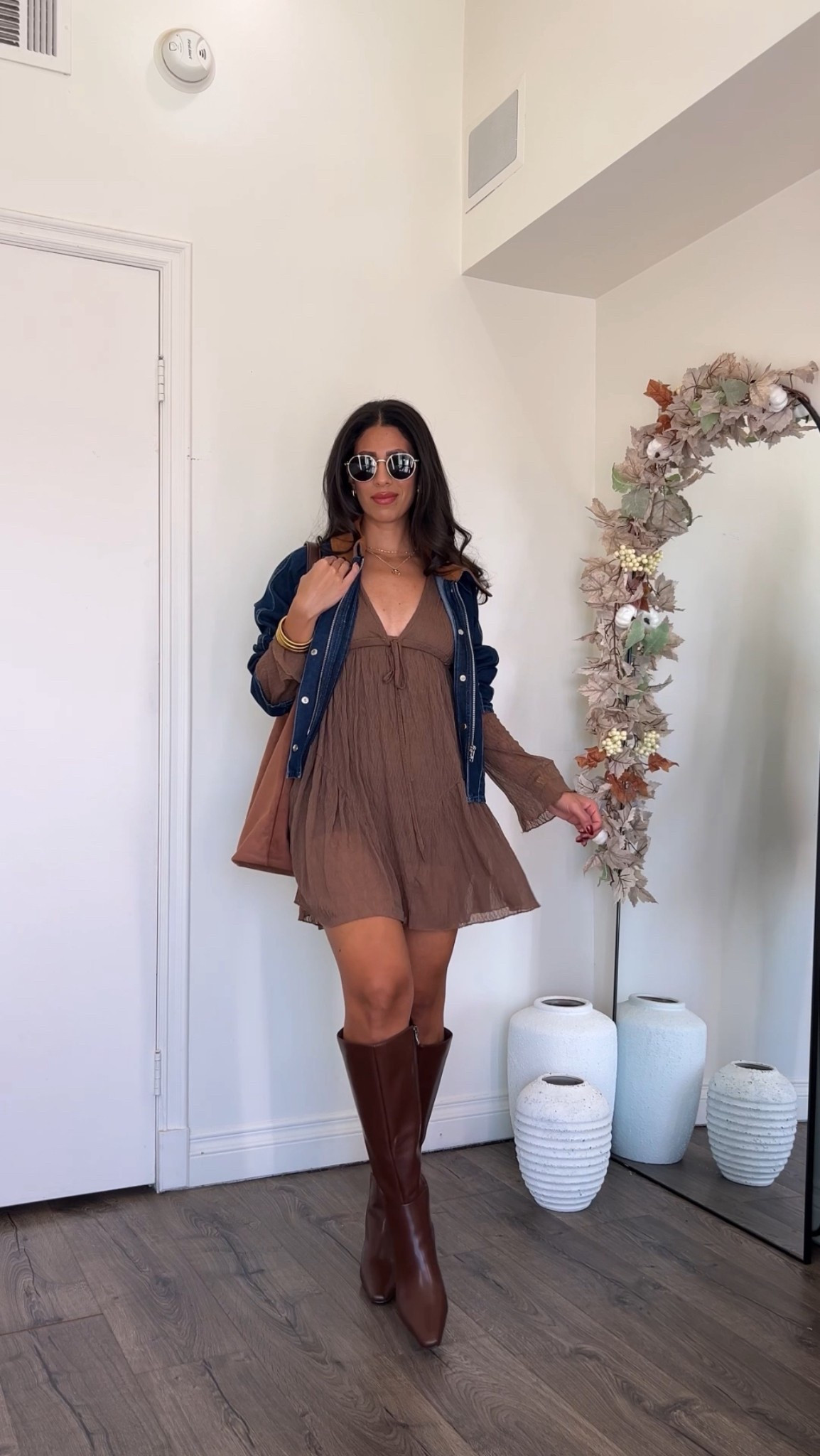 The way I’m obsessed with this babydoll dress! It is seriously the frickin cutest! Wearing a small 

#LTKStyleTip #LTKSeasonal #LTKFindsUnder50