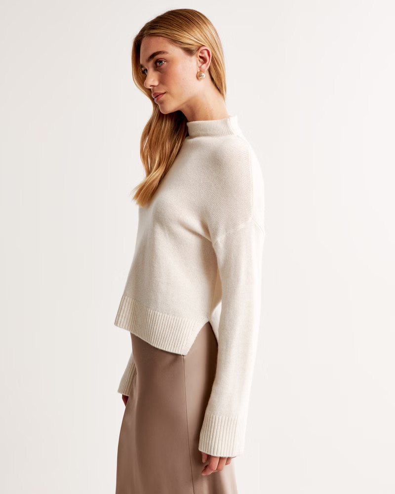 Women's Cashmere Mockneck Sweater | Women's Tops | Abercrombie.com | Abercrombie & Fitch (US)